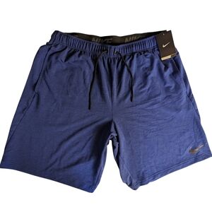 NWT NIKE DRI-FIT Drawstring Training Shorts XL Gym Workout NFL Super Bowl Blue